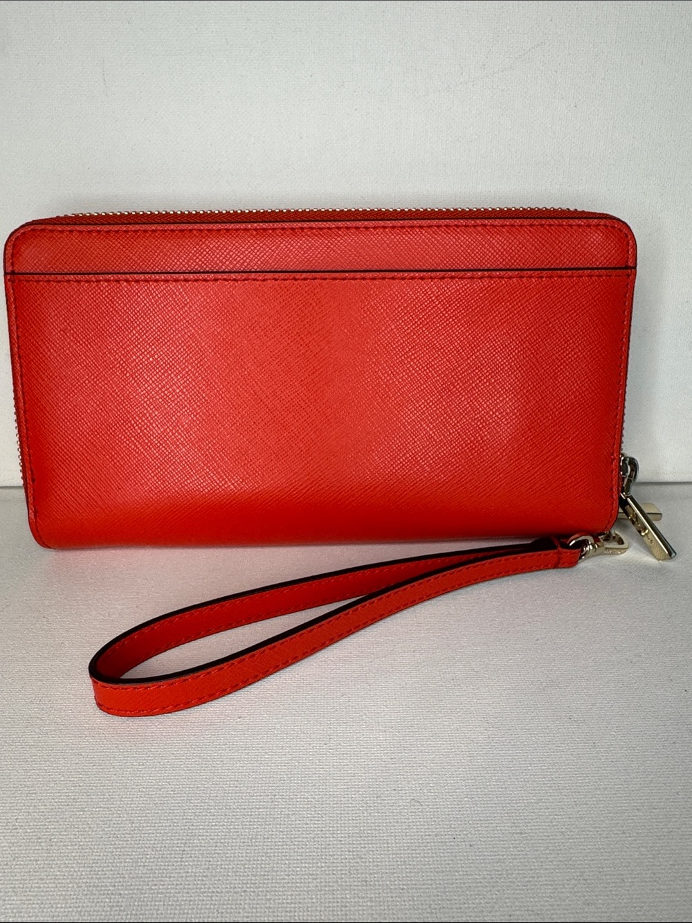 Kate Spade Madison Dual Compartment Zip Wallet Wristlet - Gazpacho Orange-Red - Picture 3 of 8